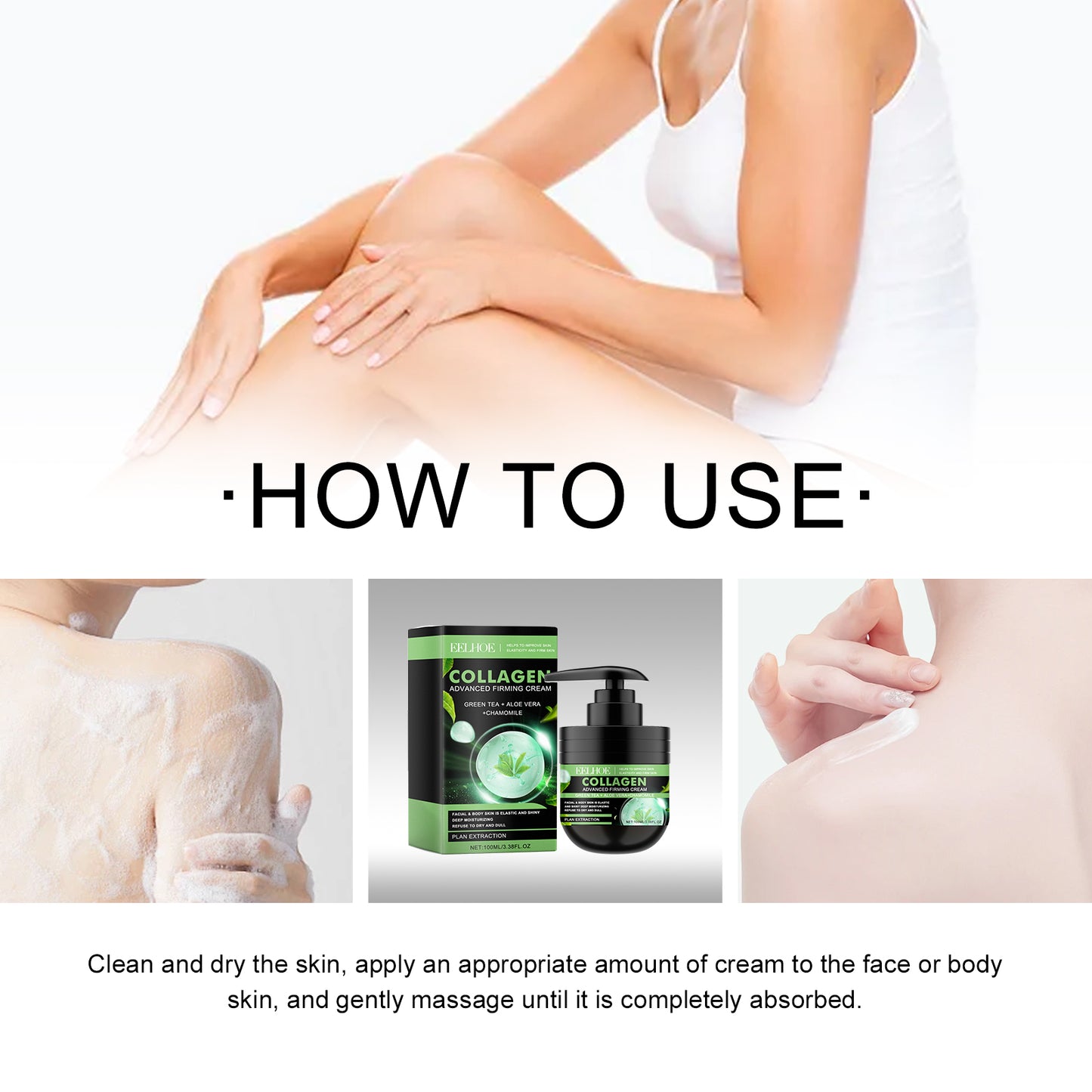 EELHOE Collagen Advanced Firming Cream, Whole Body Moisturizing Improve Dry Rough Tender Fine Smooth Firming Cream