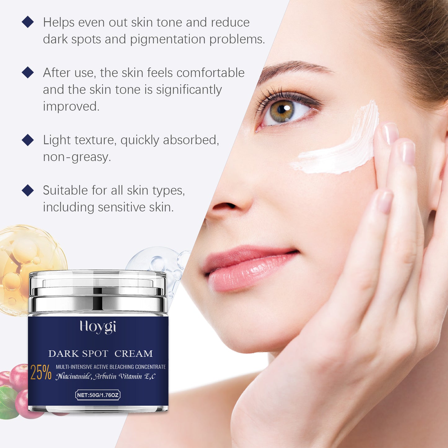 Hoygi Facial Care Cream Desalting, Hydrating, Hydrating, Firming, Hydrating, Lifting, Rejuvenating And Tender Face Cream