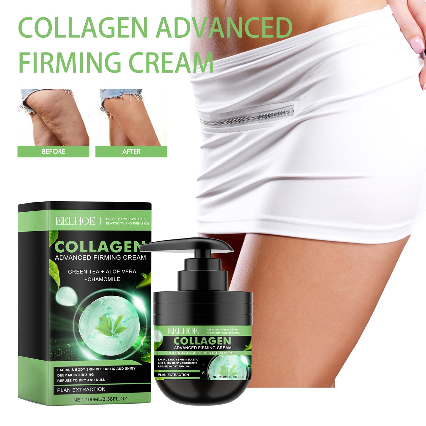 EELHOE Collagen Advanced Firming Cream, Whole Body Moisturizing Improve Dry Rough Tender Fine Smooth Firming Cream