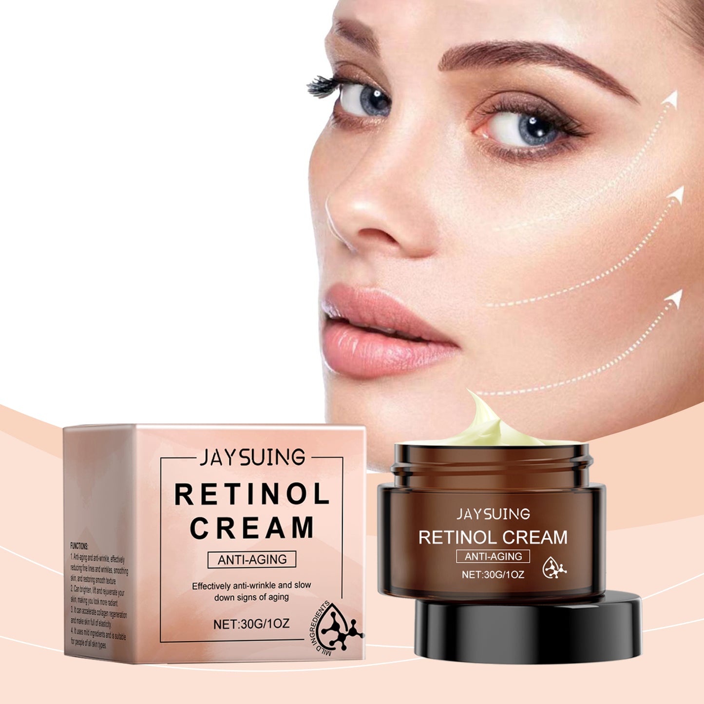 Jaysuing Retinol Moisturizing Anti-Wrinkle Cream Moisturizes, Brightens And Hydrates With Retinol Arbutin