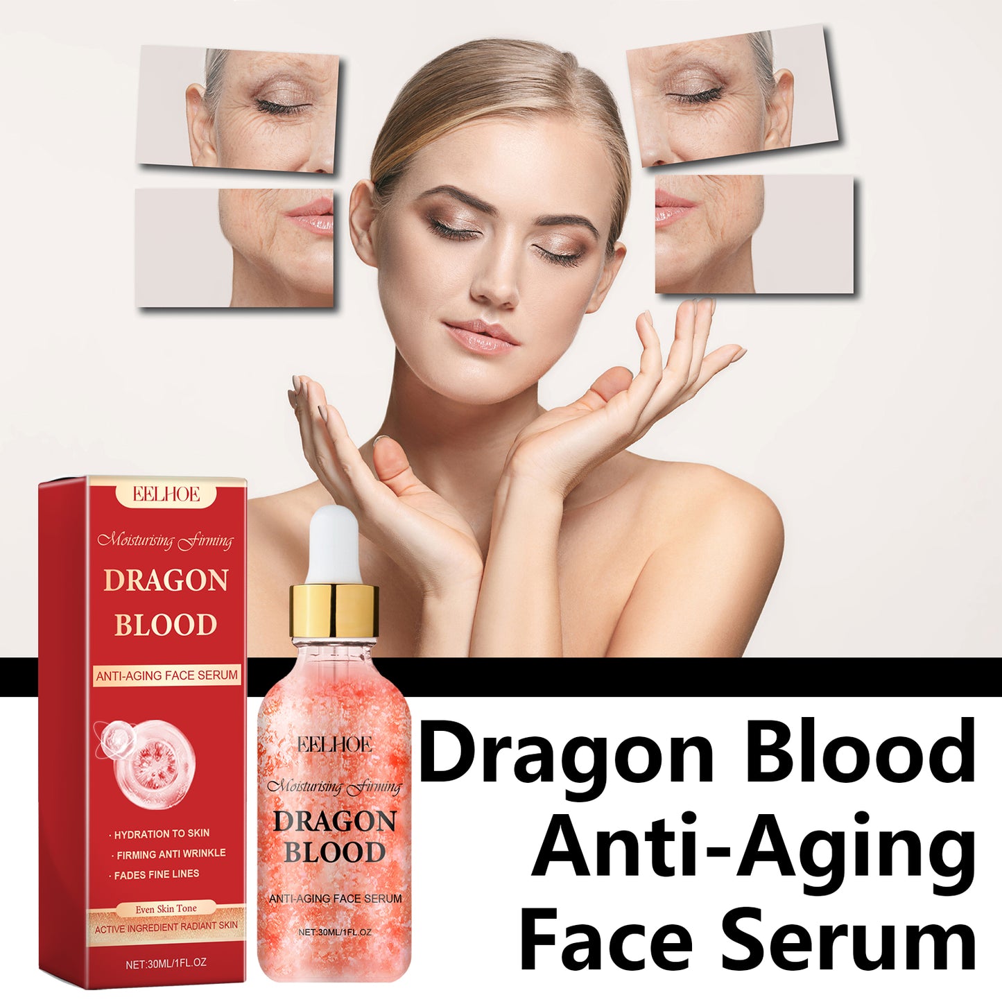 EELHOE Dragon Blood Facial Treatment Essence Moisturizes And Tightens Soft, Smooth And Delicate Facial Skin
