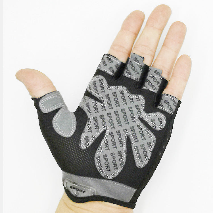 Fitness Gloves Women's Dumbbell Exercise Bicycle Riding Non-Slip Breathable Sports Thin Sunscreen Gloves Half Finger Spring And Summer