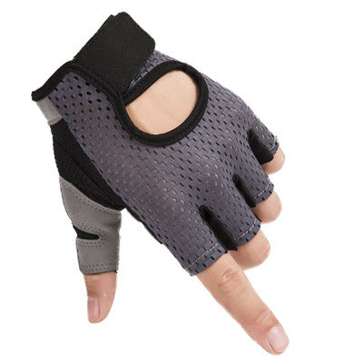 Fitness Gloves Women's Dumbbell Exercise Bicycle Riding Non-Slip Breathable Sports Thin Sunscreen Gloves Half Finger Spring And Summer